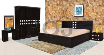 Alton Bedroom Set With Premium 4 Door Storage Unit